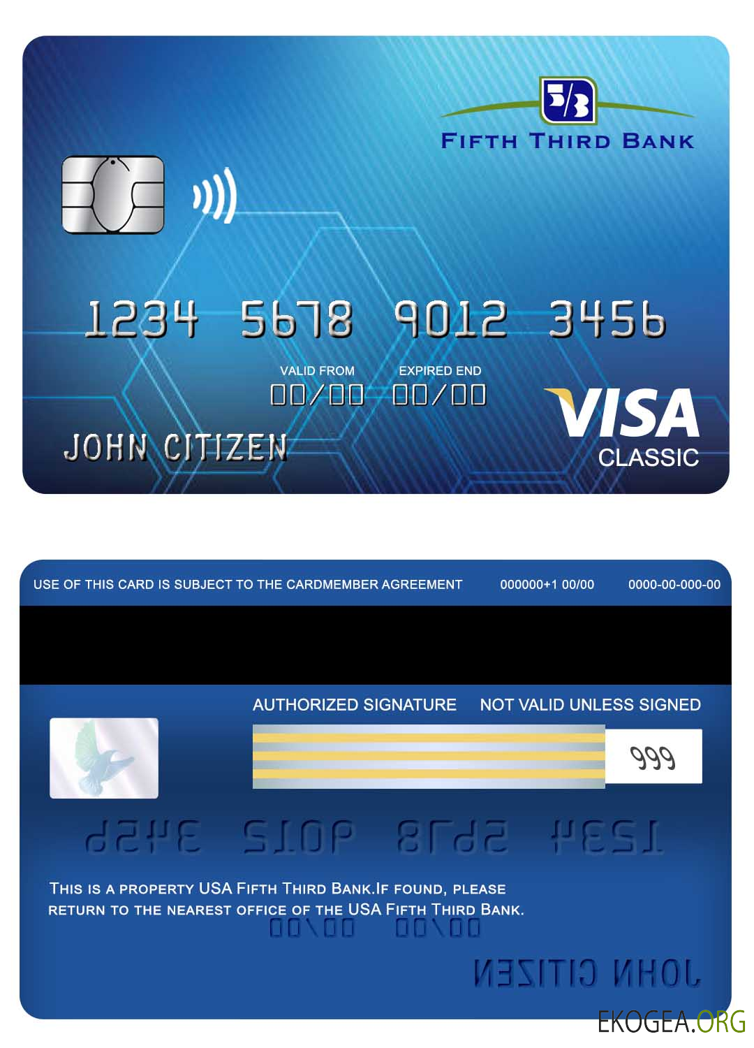 Carte visa classique USA Fifth Third Bank